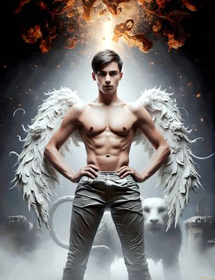 Male magic and myth: dragons, mages, elves, and sorcery. Cinematic UHD art.