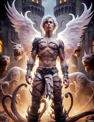Male magic and myth: dragons, mages, elves, and sorcery. Cinematic UHD art.