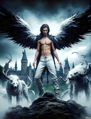Male magic and myth: dragons, mages, elves, and sorcery. Cinematic UHD art.