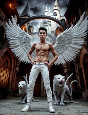 Male magic and myth: dragons, mages, elves, and sorcery. Cinematic UHD art.