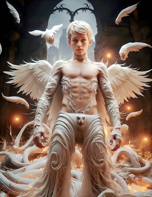 Male magic and myth: dragons, mages, elves, and sorcery. Cinematic UHD art.
