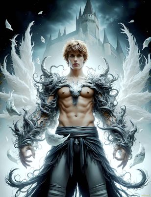 Male magic and myth: dragons, mages, elves, and sorcery. Cinematic UHD art.