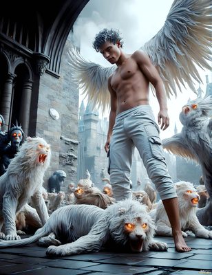 Male magic and myth: dragons, mages, elves, and sorcery. Cinematic UHD art.