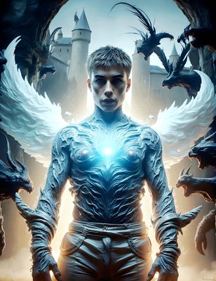 Male magic and myth: dragons, mages, elves, and sorcery. Cinematic UHD art.