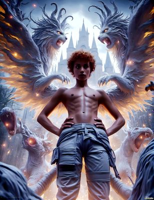 Male magic and myth: dragons, mages, elves, and sorcery. Cinematic UHD art.