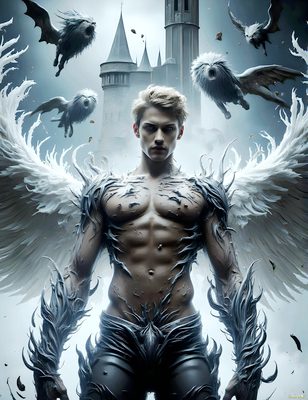 Male magic and myth: dragons, mages, elves, and sorcery. Cinematic UHD art.