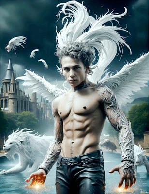 Male magic and myth: dragons, mages, elves, and sorcery. Cinematic UHD art.