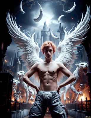 Male magic and myth: dragons, mages, elves, and sorcery. Cinematic UHD art.