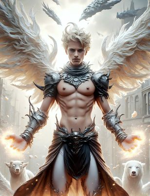 Male magic and myth: dragons, mages, elves, and sorcery. Cinematic UHD art.