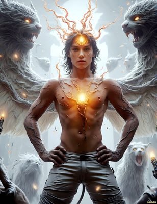 Male magic and myth: dragons, mages, elves, and sorcery. Cinematic UHD art.