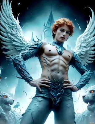 Male magic and myth: dragons, mages, elves, and sorcery. Cinematic UHD art.
