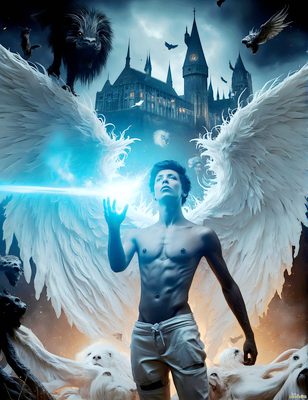 Male magic and myth: dragons, mages, elves, and sorcery. Cinematic UHD art.
