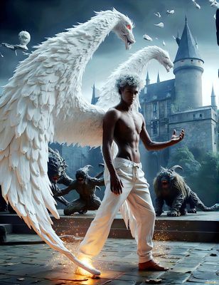 Male magic and myth: dragons, mages, elves, and sorcery. Cinematic UHD art.