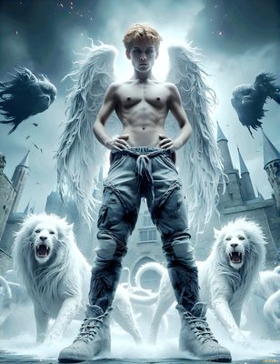 Male magic and myth: dragons, mages, elves, and sorcery. Cinematic UHD art.