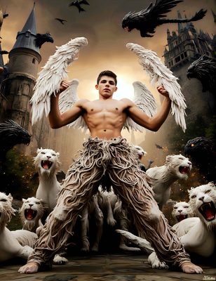 Male magic and myth: dragons, mages, elves, and sorcery. Cinematic UHD art.