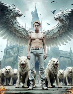 Male magic and myth: dragons, mages, elves, and sorcery. Cinematic UHD art.