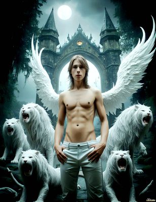 Male magic and myth: dragons, mages, elves, and sorcery. Cinematic UHD art.