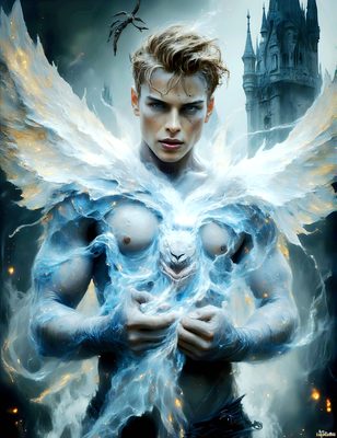 Male magic and myth: dragons, mages, elves, and sorcery. Cinematic UHD art.
