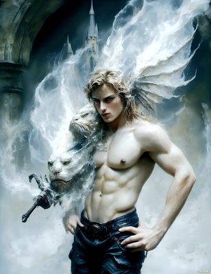 Male magic and myth: dragons, mages, elves, and sorcery. Cinematic UHD art.