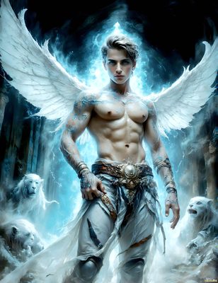 Male magic and myth: dragons, mages, elves, and sorcery. Cinematic UHD art.