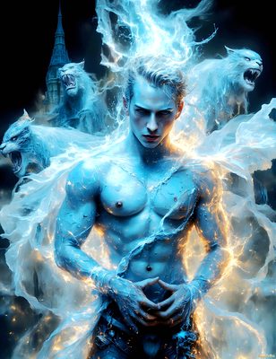 Male magic and myth: dragons, mages, elves, and sorcery. Cinematic UHD art.