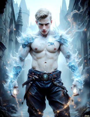 Male magic and myth: dragons, mages, elves, and sorcery. Cinematic UHD art.