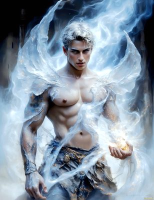 Male magic and myth: dragons, mages, elves, and sorcery. Cinematic UHD art.