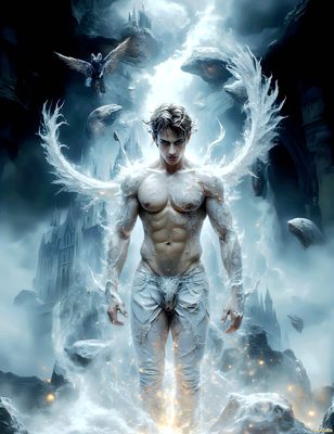 Male magic and myth: dragons, mages, elves, and sorcery. Cinematic UHD art.