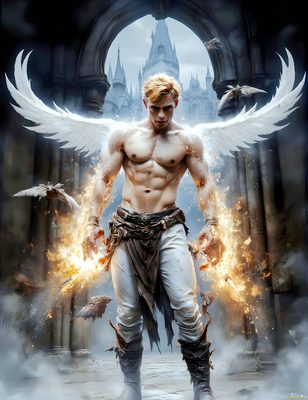 Male magic and myth: dragons, mages, elves, and sorcery. Cinematic UHD art.
