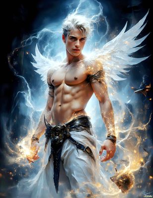 Male magic and myth: dragons, mages, elves, and sorcery. Cinematic UHD art.