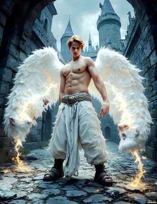 Male magic and myth: dragons, mages, elves, and sorcery. Cinematic UHD art.