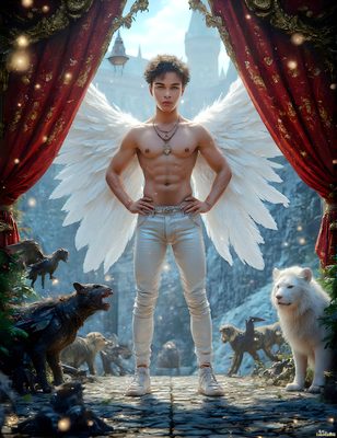 Male magic and myth: dragons, mages, elves, and sorcery. Cinematic UHD art.
