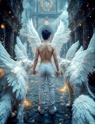 Male magic and myth: dragons, mages, elves, and sorcery. Cinematic UHD art.