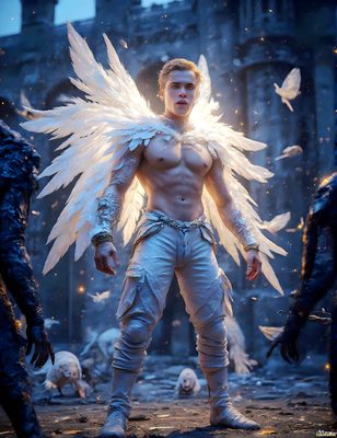 Male magic and myth: dragons, mages, elves, and sorcery. Cinematic UHD art.