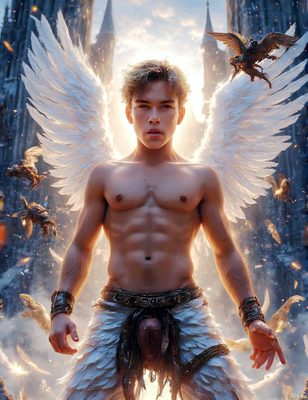 Male magic and myth: dragons, mages, elves, and sorcery. Cinematic UHD art.