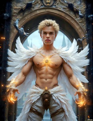 Male magic and myth: dragons, mages, elves, and sorcery. Cinematic UHD art.
