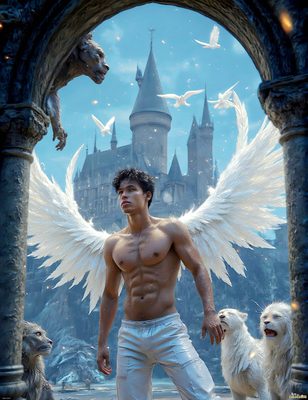 Male magic and myth: dragons, mages, elves, and sorcery. Cinematic UHD art.