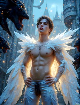 Male magic and myth: dragons, mages, elves, and sorcery. Cinematic UHD art.