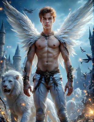 Male magic and myth: dragons, mages, elves, and sorcery. Cinematic UHD art.