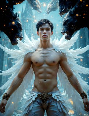 Male magic and myth: dragons, mages, elves, and sorcery. Cinematic UHD art.