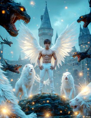 Male magic and myth: dragons, mages, elves, and sorcery. Cinematic UHD art.