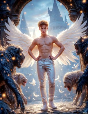 Male magic and myth: dragons, mages, elves, and sorcery. Cinematic UHD art.