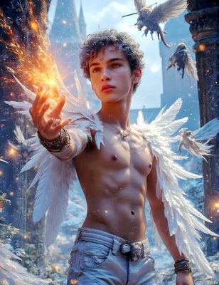 Male magic and myth: dragons, mages, elves, and sorcery. Cinematic UHD art.