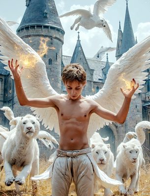 Male magic and myth: dragons, mages, elves, and sorcery. Cinematic UHD art.