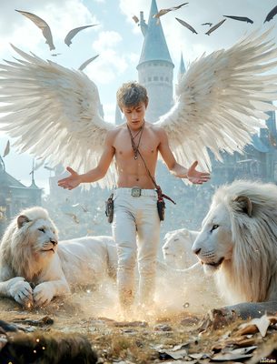 Male magic and myth: dragons, mages, elves, and sorcery. Cinematic UHD art.