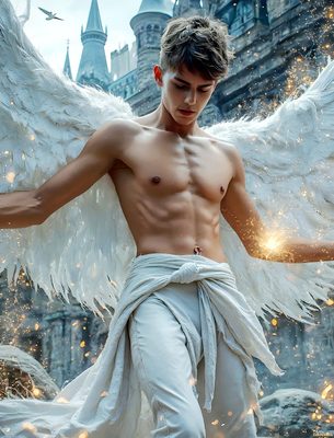 Male magic and myth: dragons, mages, elves, and sorcery. Cinematic UHD art.