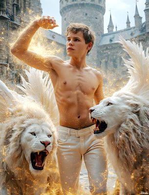 Male magic and myth: dragons, mages, elves, and sorcery. Cinematic UHD art.
