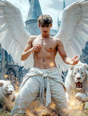 Male magic and myth: dragons, mages, elves, and sorcery. Cinematic UHD art.