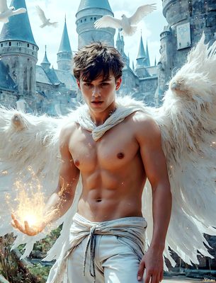 Male magic and myth: dragons, mages, elves, and sorcery. Cinematic UHD art.