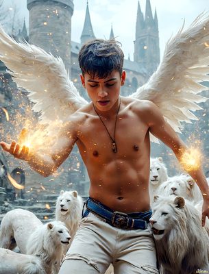 Male magic and myth: dragons, mages, elves, and sorcery. Cinematic UHD art.